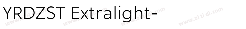 YRDZST Extralight字体转换